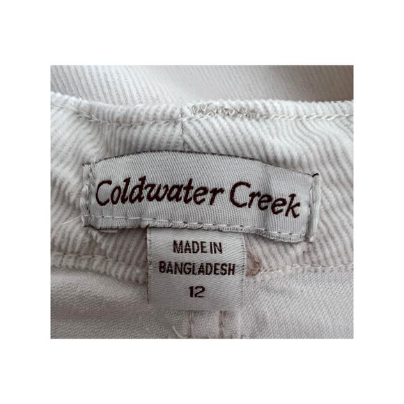 Coldwater Creek Wmns 12 Straight Leg Corduroy Stretch Trouser Pants Cream/Ivory - Picture 3 of 12